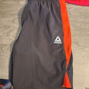 Reebok Athletic Shorts in Black and Orange